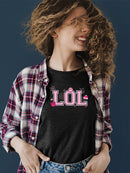 LOL Smiley Emoji Crown Pink Design Women's T-shirt