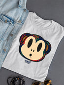Plaid Monkey Surprise - Retro Animal Emoji Design Women's T-shirt