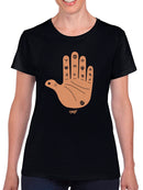 Astro Palmistry - Zodiac Hand Emoji Art Design Women's T-shirt