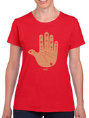 Astro Palmistry - Zodiac Hand Emoji Art Design Women's T-shirt
