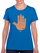 Astro Palmistry - Zodiac Hand Emoji Art Design Women's T-shirt