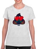 Argyle Love Emoji - Playful Hearts Graphic Women's T-shirt