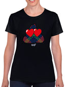 Argyle Love Emoji - Playful Hearts Graphic Women's T-shirt