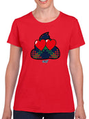 Argyle Love Emoji - Playful Hearts Graphic Women's T-shirt