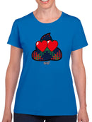 Argyle Love Emoji - Playful Hearts Graphic Women's T-shirt