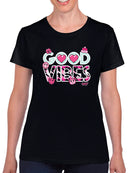 Good Vibes - Pink Emojis Graphic Women's T-shirt
