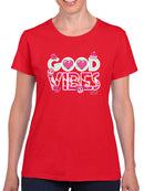 Good Vibes - Pink Emojis Graphic Women's T-shirt