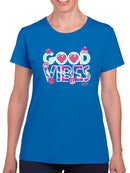 Good Vibes - Pink Emojis Graphic Women's T-shirt