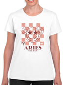 Aries Ram Emblem - Zodiac Art Design Women's T-shirt