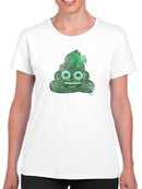 Lucky Clover - Emoji Poo Graphic Women's T-shirt