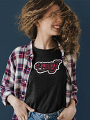 Emoji Graffiti Plaid - Red Urban Street Art Design Women's T-shirt