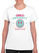 Emoji University Drama Club - Retro Smile Emoji Women's T-shirt