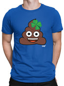 Lucky Poo Emoji - Fun Clover Charm Design Men's T-shirt