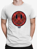Plaid Smile - Trendy Checkered Emoji Design Men's T-shirt