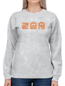 Celestial Joy Icons - Retro Cosmic Emojis Women's Sweatshirt