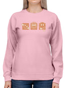Celestial Joy Icons - Retro Cosmic Emojis Women's Sweatshirt