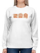 Celestial Joy Icons - Retro Cosmic Emojis Women's Sweatshirt