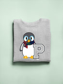 Penguin Varsity P - Cozy Mascot Emoji Graphic Women's Sweatshirt