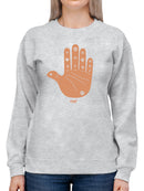 Astro Palmistry - Zodiac Hand Emoji Art Design Women's Sweatshirt