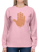 Astro Palmistry - Zodiac Hand Emoji Art Design Women's Sweatshirt
