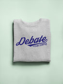 Debate Team Champion - Winning Words Graphic Women's Sweatshirt