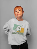 Sagittarius Archer Emoji - Retro Zodiac Graphic Women's Sweatshirt