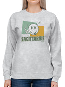 Sagittarius Archer Emoji - Retro Zodiac Graphic Women's Sweatshirt