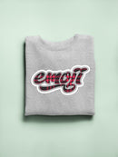 Emoji Graffiti Plaid - Red Urban Street Art Design Women's Sweatshirt