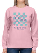 Gemini Twins Emoji  - Zodiac Art Design Women's Sweatshirt