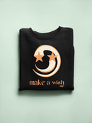 Make a Wish - Crescent Moon and Star Graphic Women's Sweatshirt