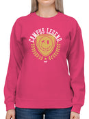 Campus Legend Shield - Retro College Graphic Women's Sweatshirt