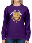 Campus Legend Shield - Retro College Graphic Women's Sweatshirt