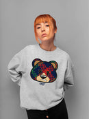 Argyle Bear Vibes - Classic Plaid Emoji Design Women's Sweatshirt