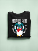 Yacht Club Social Penguin Design – Nautical Charm Women's Sweatshirt