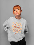 Leo The Lion Emoji - Zodiac Vibes Graphic Women's Sweatshirt