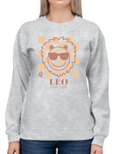 Leo The Lion Emoji - Zodiac Vibes Graphic Women's Sweatshirt