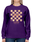 Leo The Lion Emoji - Zodiac Vibes Graphic Women's Sweatshirt