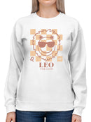 Leo The Lion Emoji - Zodiac Vibes Graphic Women's Sweatshirt