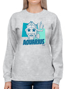 Aquarius Emoji Vibes - Trident Design Women's Sweatshirt
