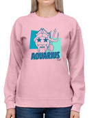 Aquarius Emoji Vibes - Trident Design Women's Sweatshirt