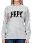 PRPY Street Graphic - Playful Symbols Art Design Women's Sweatshirt