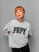 PRPY Street Graphic - Playful Symbols Art Design Women's Sweatshirt