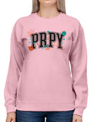 PRPY Street Graphic - Playful Symbols Art Design Women's Sweatshirt