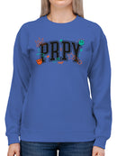 PRPY Street Graphic - Playful Symbols Art Design Women's Sweatshirt
