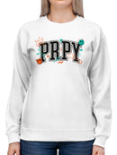 PRPY Street Graphic - Playful Symbols Art Design Women's Sweatshirt
