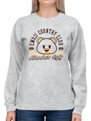 Emoji Country Club - Bear Emoji Members Graphic Women's Sweatshirt