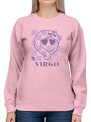 Virgo Emoji Zodiac Charm - Unique Horoscope Design Women's Sweatshirt