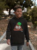 Lucky Poo Emoji - Fun Clover Charm Design Youth's Hoodie