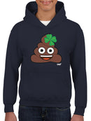 Lucky Poo Emoji - Fun Clover Charm Design Youth's Hoodie
