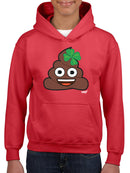 Lucky Poo Emoji - Fun Clover Charm Design Youth's Hoodie
